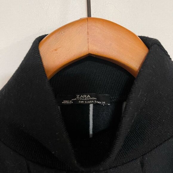 Zara black turtle neck sheer blouse - Picture 3 of 5